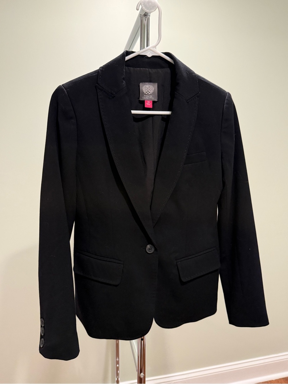 Vince Camuto Black One Button Blazer Size 00
